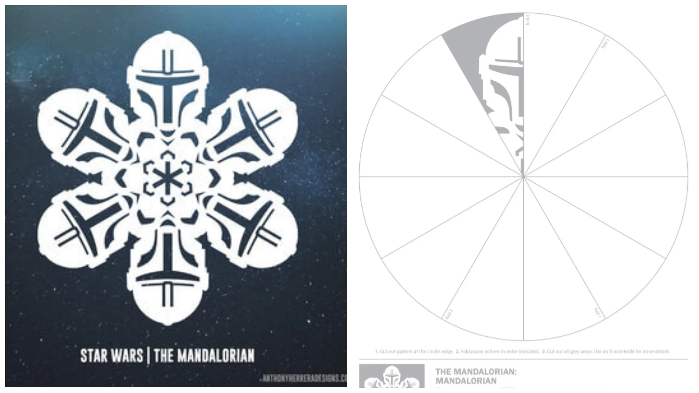 Сніжинка з мандалорцем Сніжинка з мандалорцем