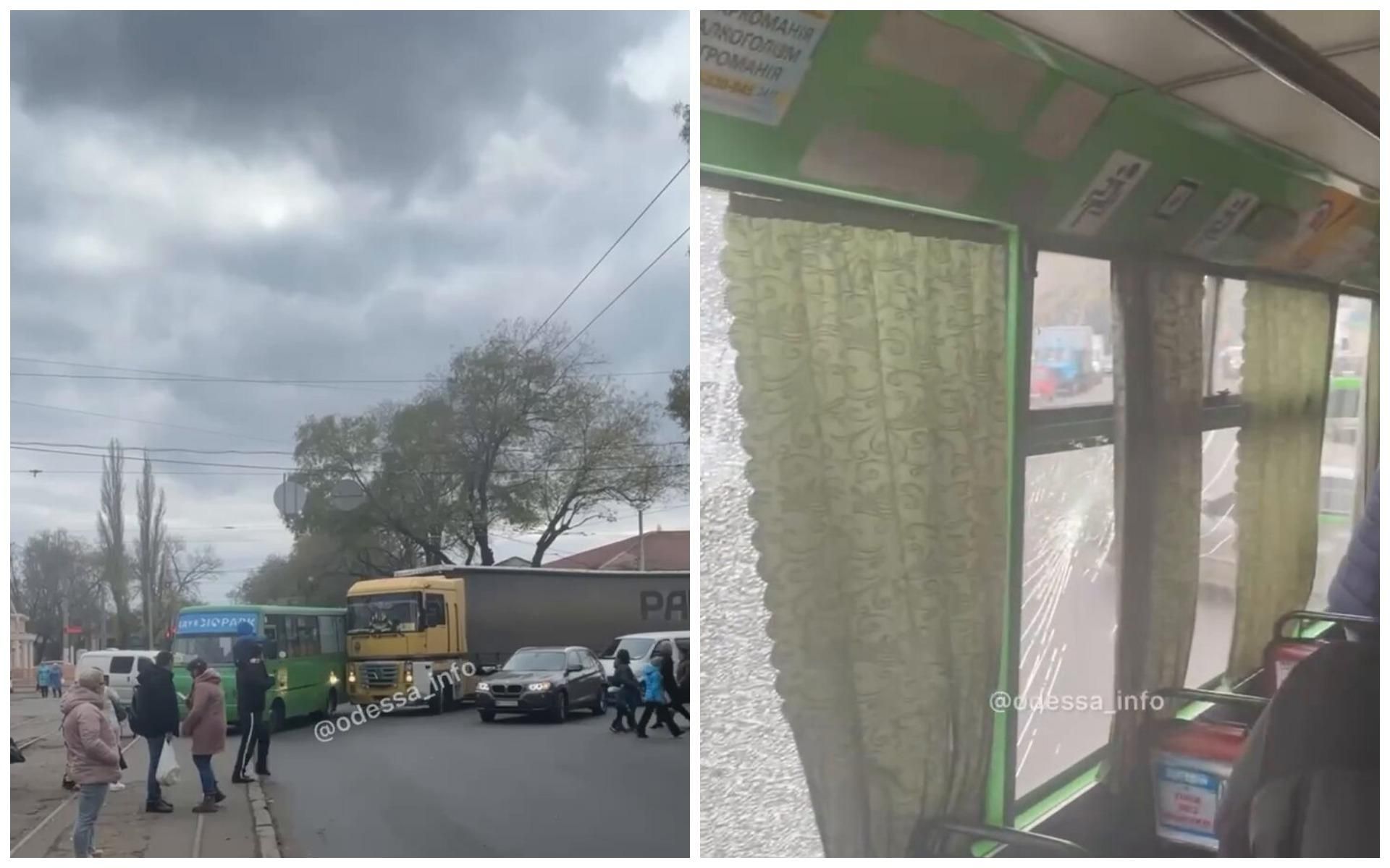 В Одесі фура в'їхала у маршрутку з людьми - Новини Одеса - Одеса В Одесі фура в'їхала у маршрутку з людьми - Новини Одеса - Одеса