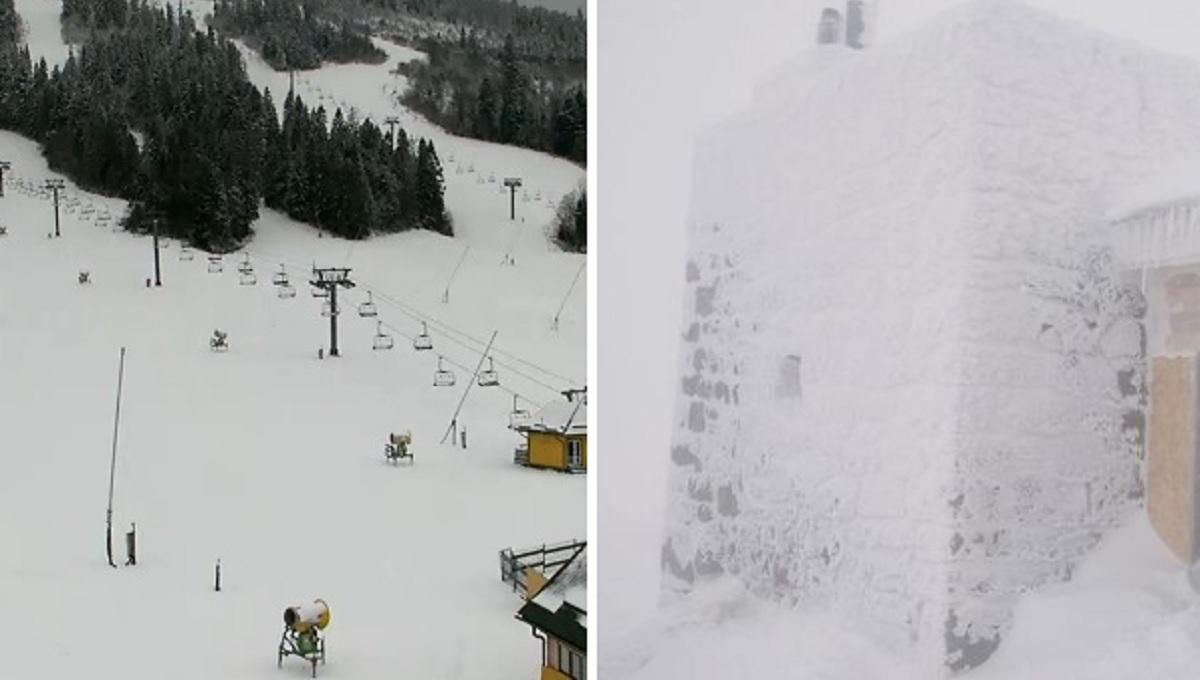 Карпаты покрыты снегом: в горах продолжаются метели Карпаты покрыты снегом: в горах продолжаются метели