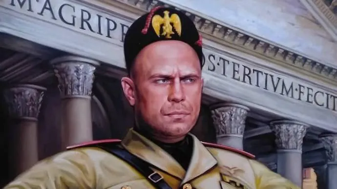Кива в образі Муссоліні