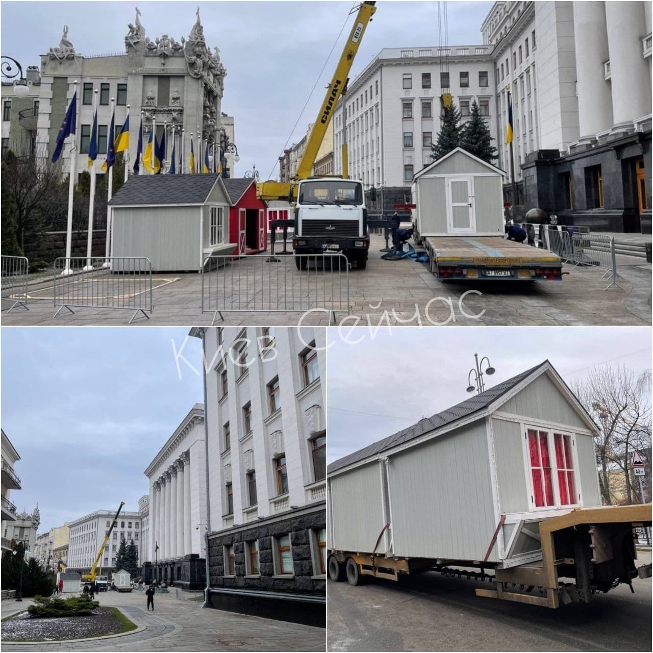 Возле Офиса Президента начали возводить рождественскую ярмарку: фото новой локации Возле Офиса Президента начали возводить рождественскую ярмарку: фото новой локации