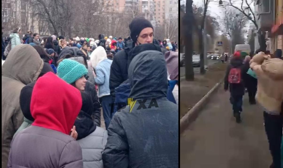У Харкові знову евакуювали учнів через повідомлення про замінування шкіл: відео - Новини Харкова сьогодні - Освіта