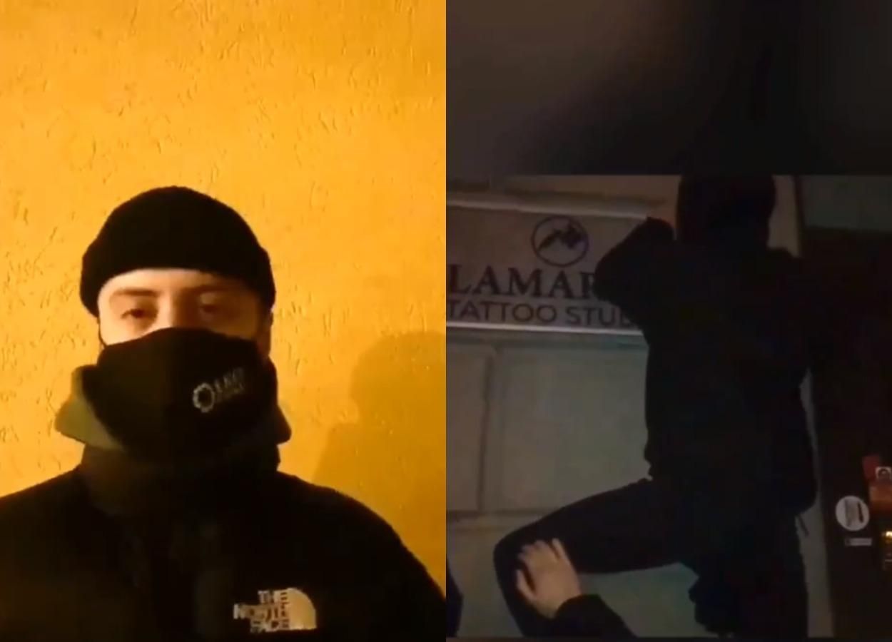 Львівські активісти розмалювали філію тату-студії, де знущалися зі свині: відео з місця події - Новини Львова - Львів Львівські активісти розмалювали філію тату-студії, де знущалися зі свині: відео з місця події - Новини Львова - Львів