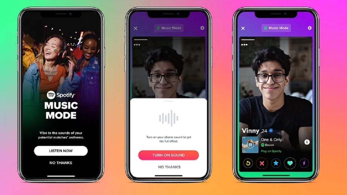 В Tinder теперь можно искать пару на основе музыкальных предпочтений
