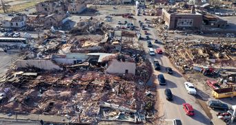 Тут було 10-тисячне місто: у США показали моторошні кадри зруйнованого торнадо Мейфілда