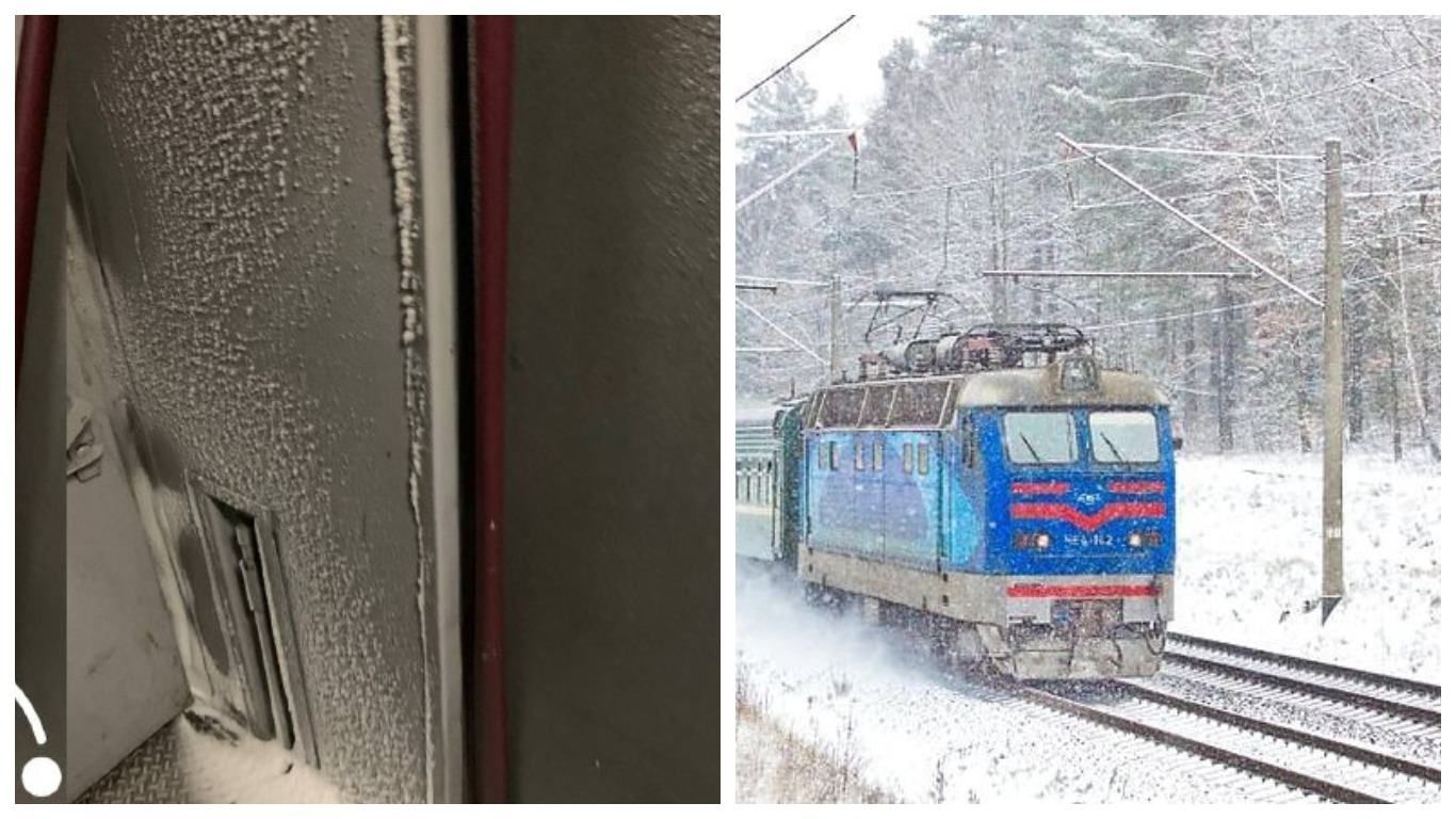 Вагон потяга Укрзалізниці засипало снігом - Україна новини - 24 Канал
