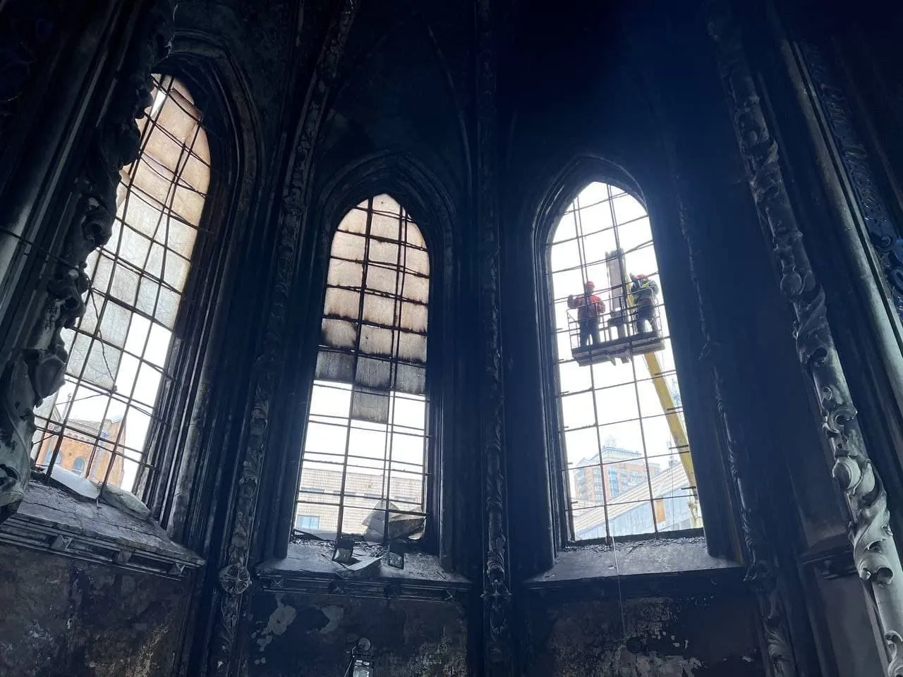 пожежа у костелі святого Миколая, реставратори почали ремонт