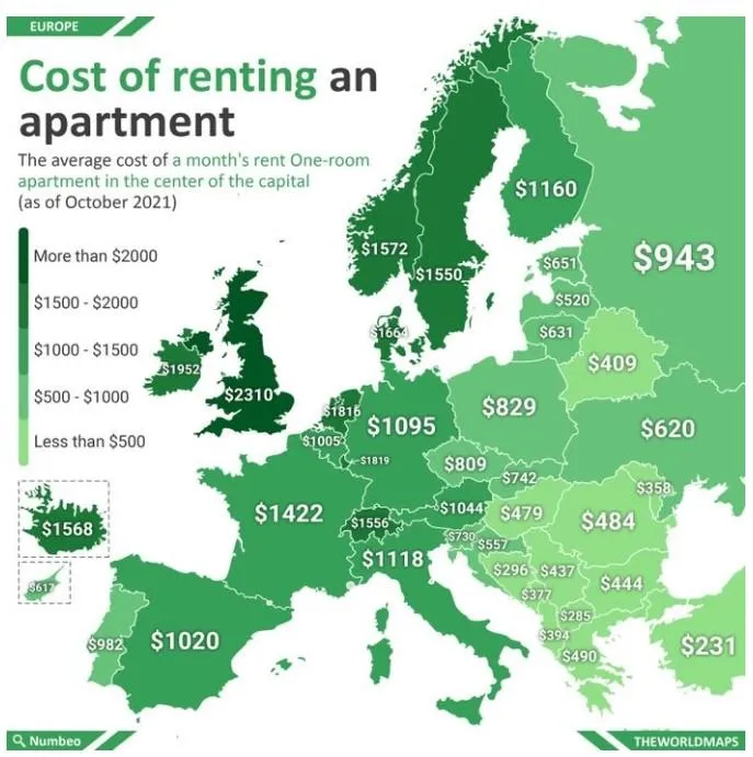 В якій європейській столиці найнижча вартість оренди житла: порівняння цін