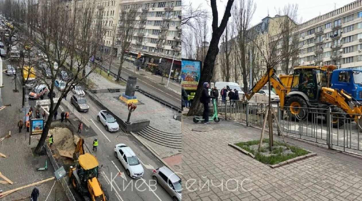 Обвал асфальту на бульварі Шевченка, ремонт дороги
