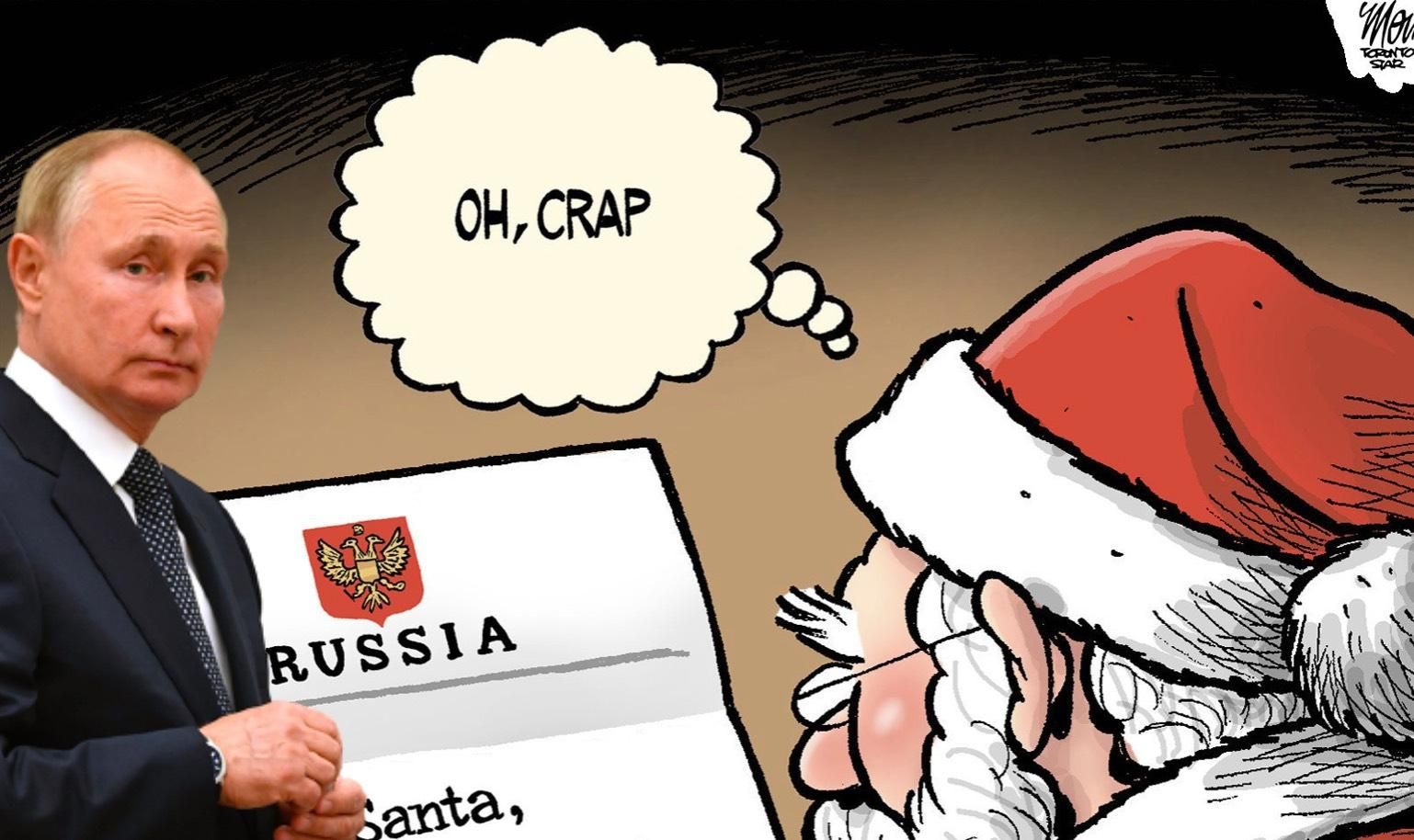 "Дорогой Санта, хочу Украину и Северный полюс": канадское СМИ потроллило Путина