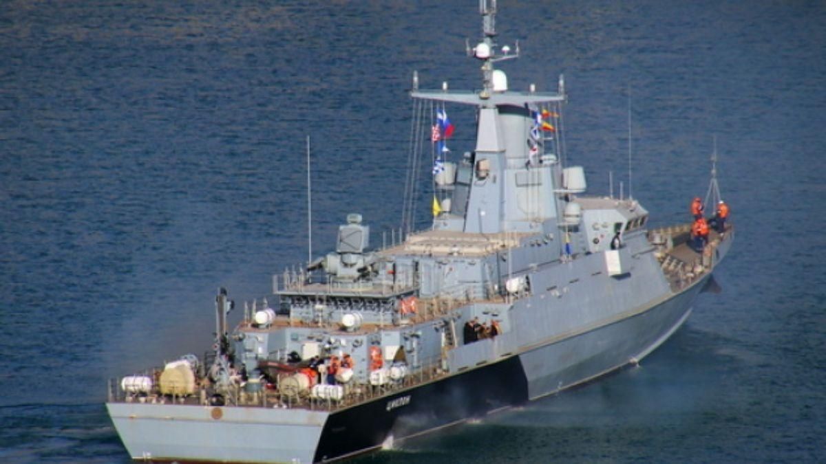 В Крыму оккупанты стреляли с корабля, который построили на захваченном керченском заводе