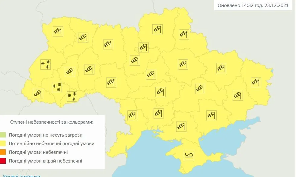 Штормове попередження в Україні Штормове попередження в Україні