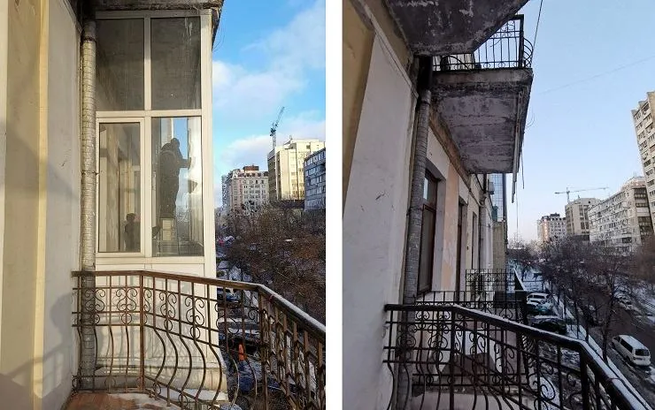 Київ без засклених балконів: волонтери розпочали демонтаж зайвих конструкцій