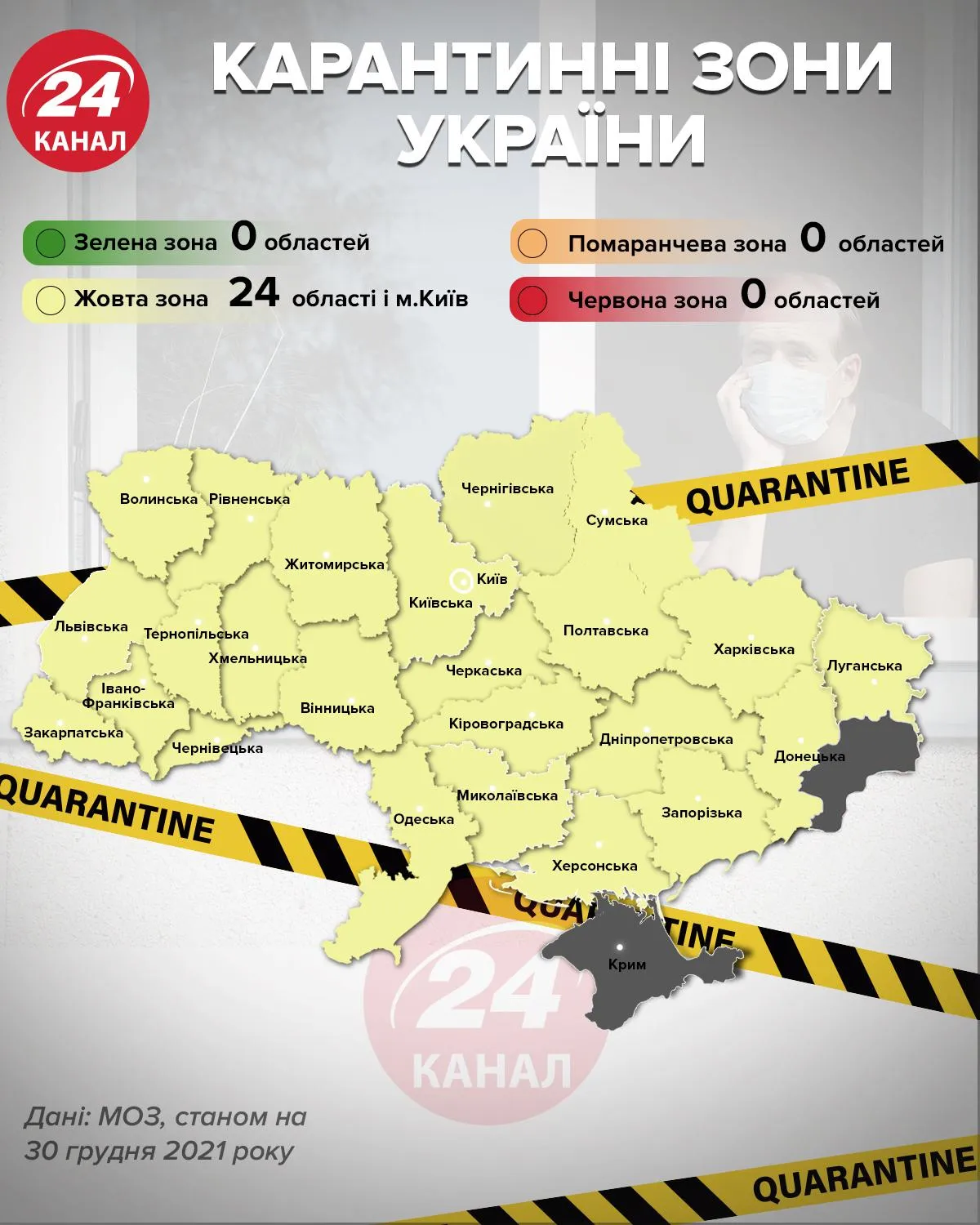 карантинні зони в Україні 2022