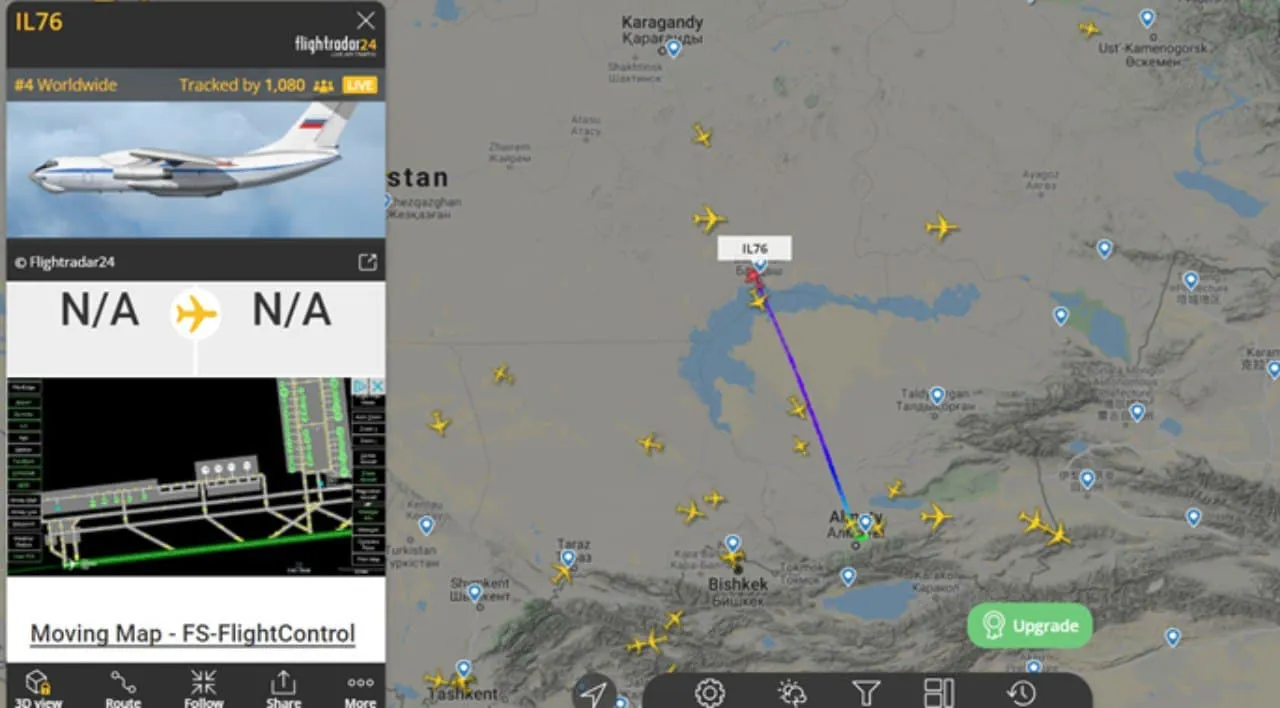 З Алмати вилетів російський Іл-76ТД
