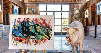 Кумедний рекорд: картину, яку намалювала свиня, продали за десятки тисяч євро