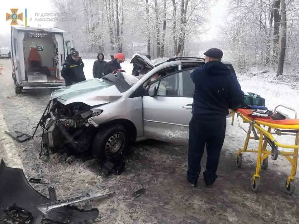 НА Львівщині легковик зіткнувся з автобусом 