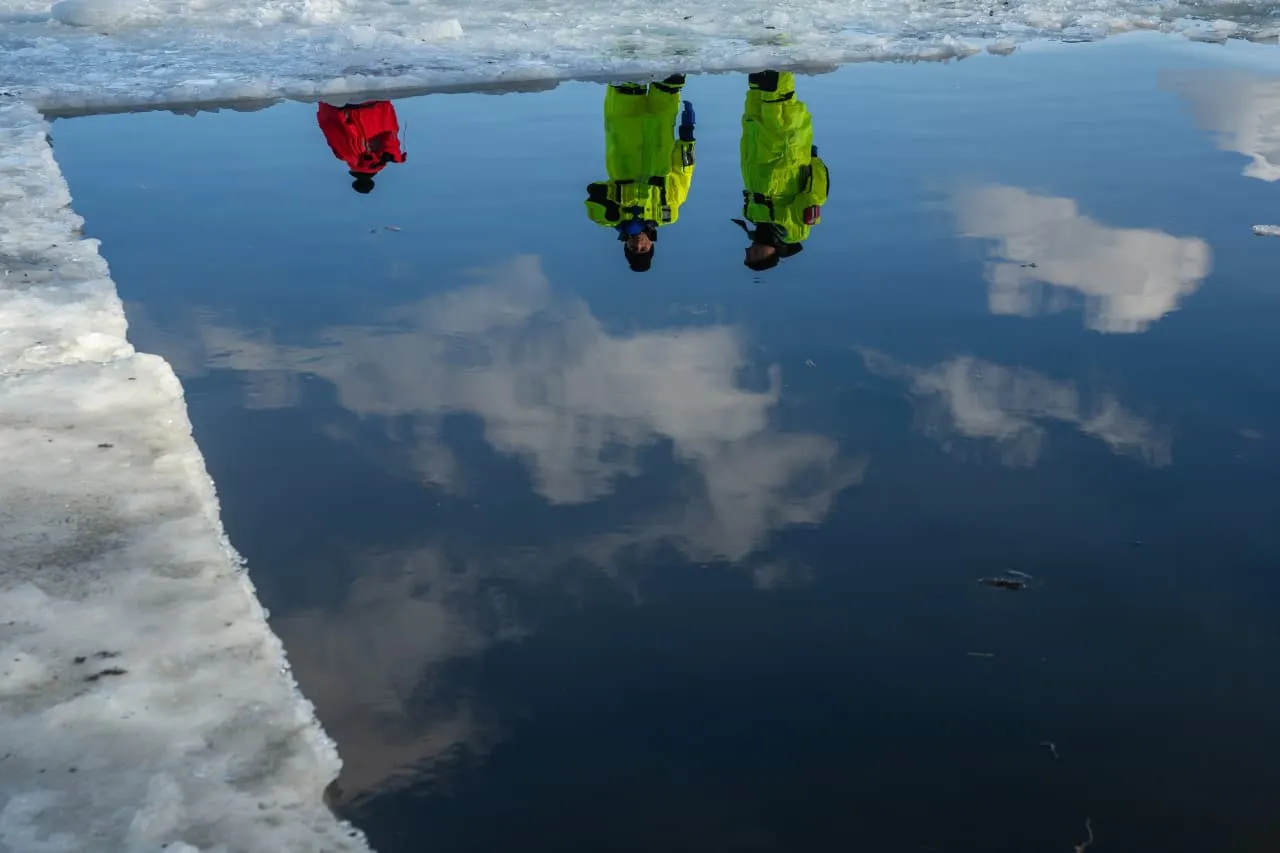 Водохреще, Київ, Купання