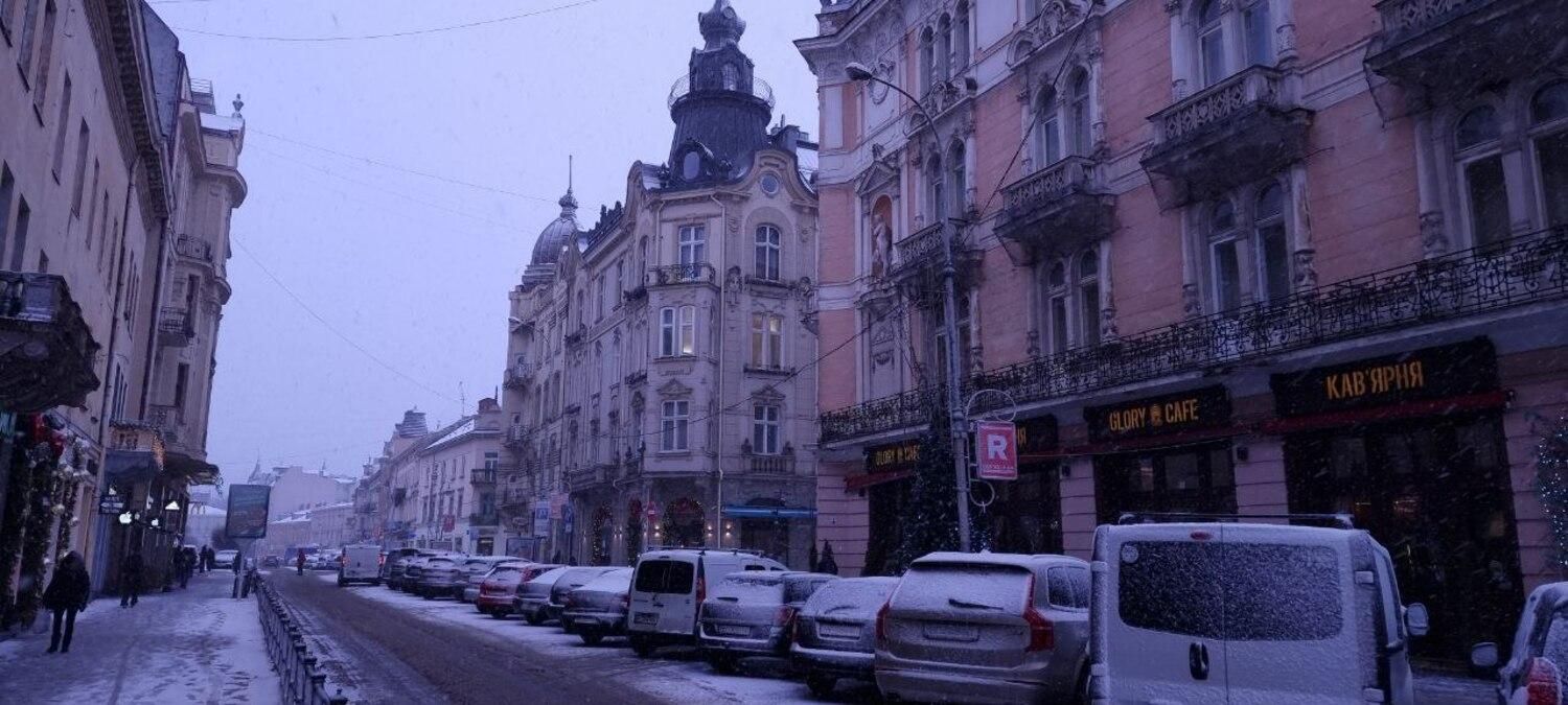 Рясний лапатий сніг запорошив увесь Львів: атмосферні фото та відео - Львів