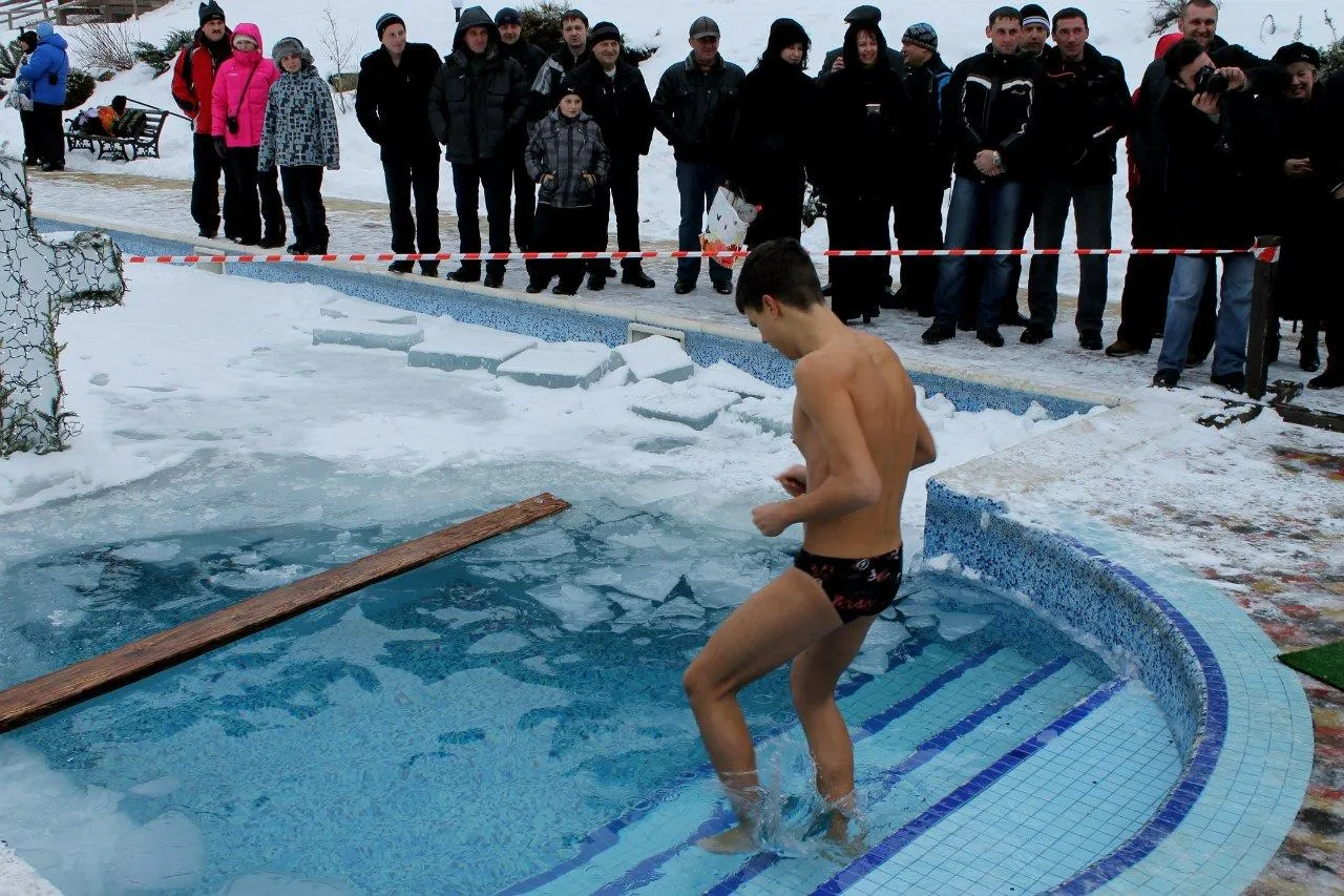 Перше пірнання на Водохреще