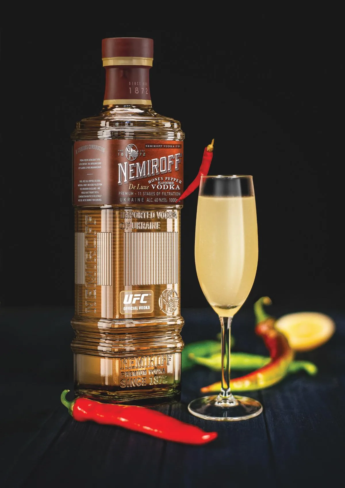 Nemiroff сотрудничает с UFC, о чем свидетельствует логотип на бутылке Nemiroff сотрудничает с UFC, о чем свидетельствует логотип на бутылке