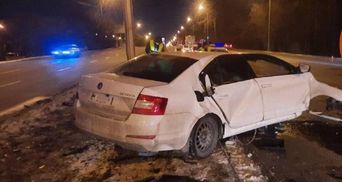 На Броварському шосе сталася моторошна "льодова" аварія: фото з місця