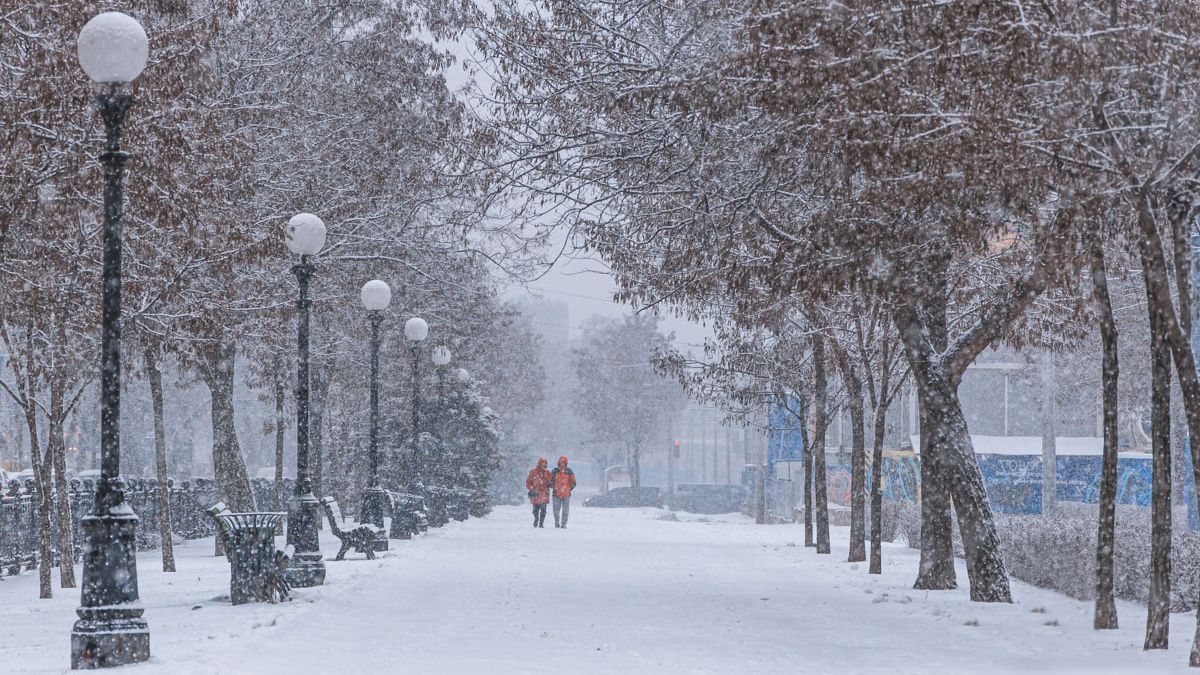 Днепр окутал "пушистый" снегопад: сказочные фото города