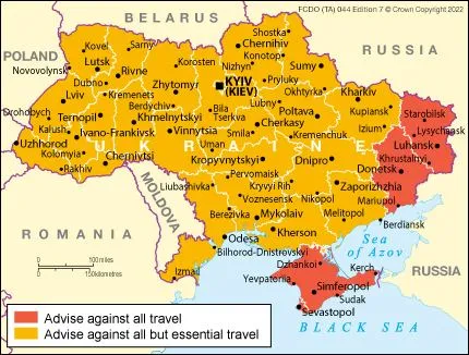 У які регіони України не рекомендують їздити британцями