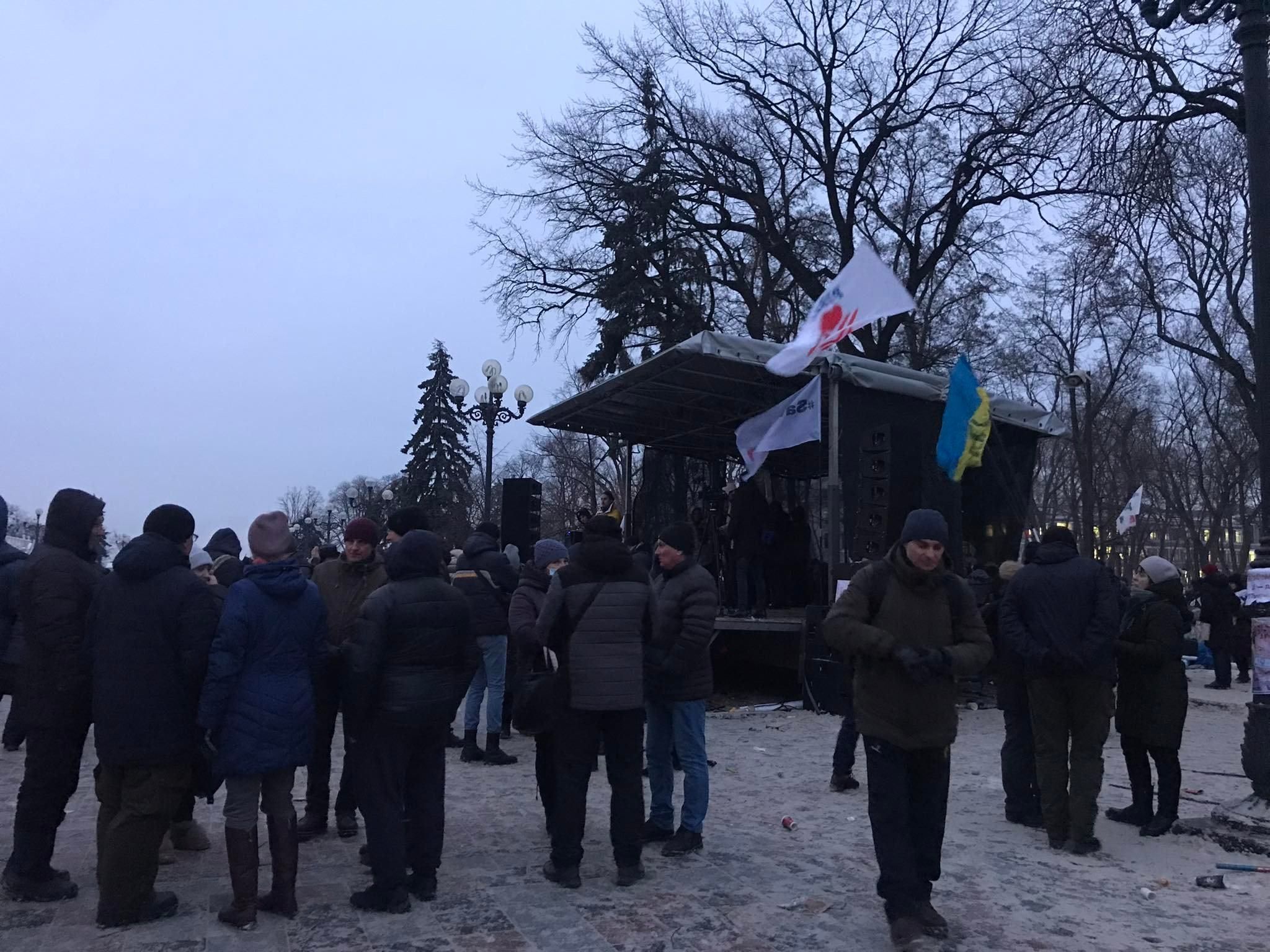 Протесты ФЛП под Радой: митингующие разошлись, но завтра обещают прийти снова