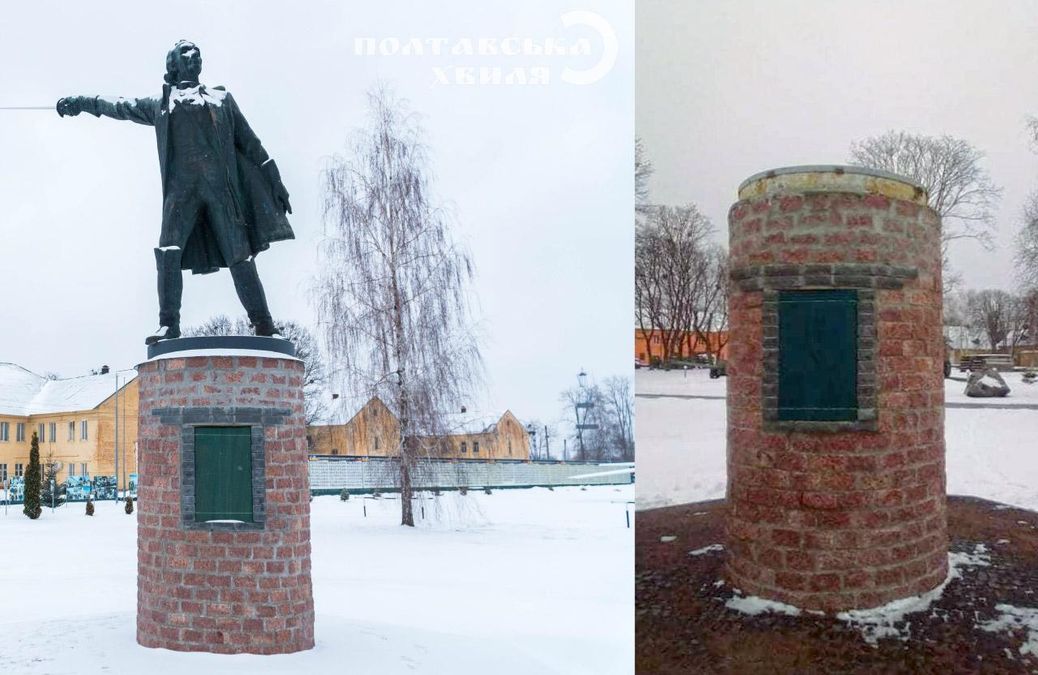 Был элементом пропаганды: в Полтаве демонтировали памятник Суворову Был элементом пропаганды: в Полтаве демонтировали памятник Суворову