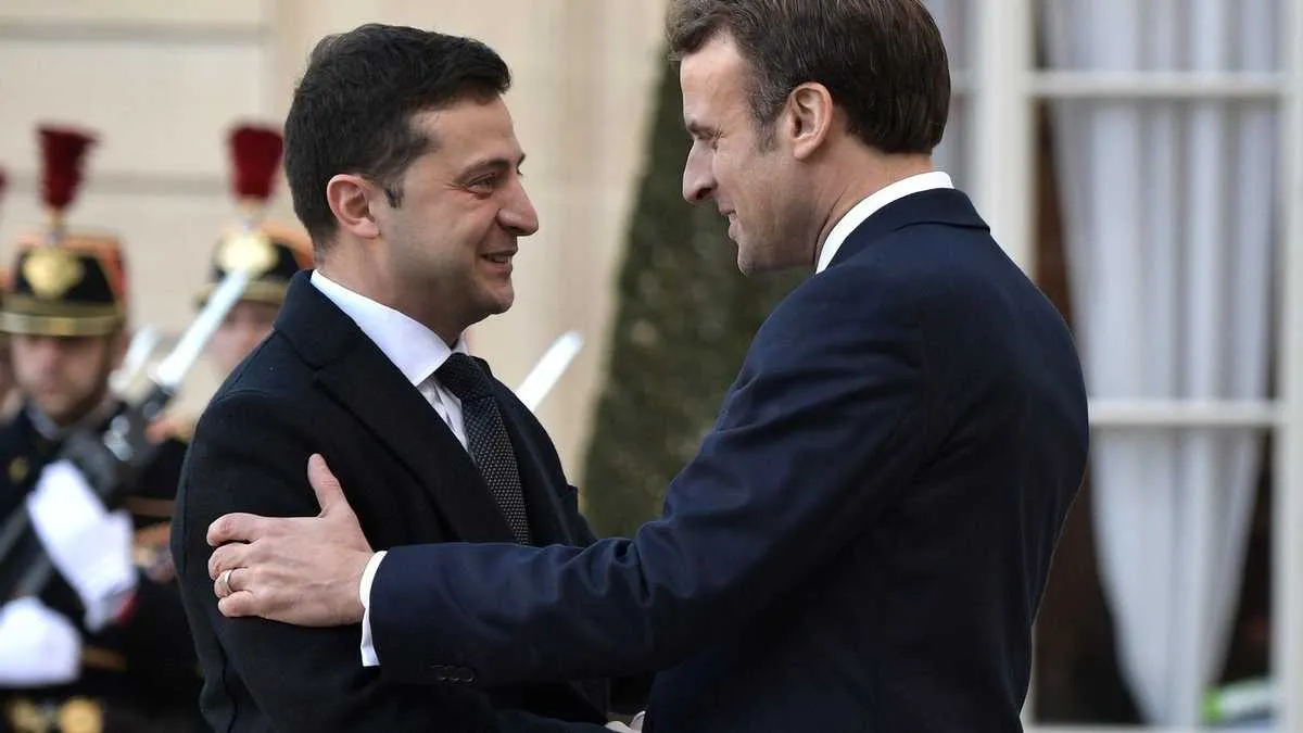 макрон зеленський макрон зеленський