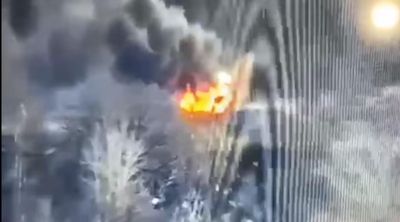 Ведуть вогонь по населених пунктах: окупанти підірвали автомобіль СЦКК – відео з місця