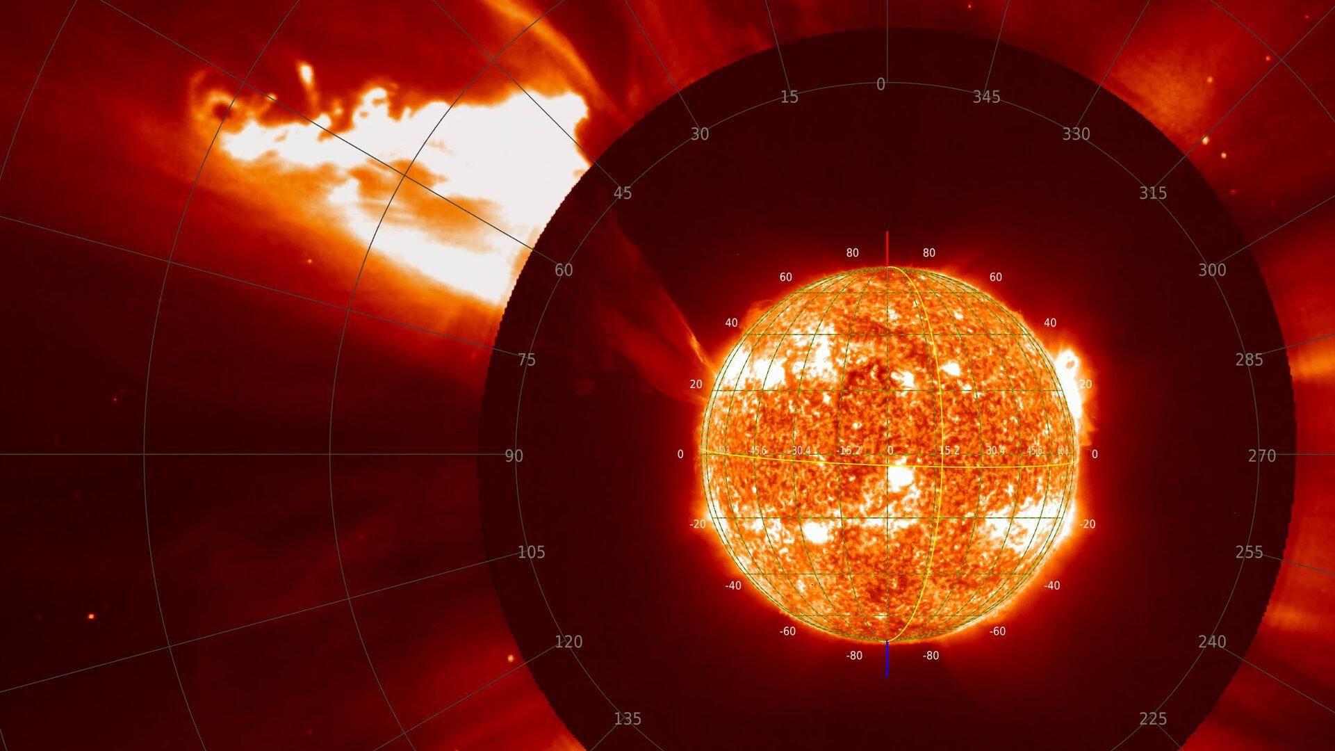 Зонд Solar Orbiter "увидел" гигантский корональный выброс на Солнце