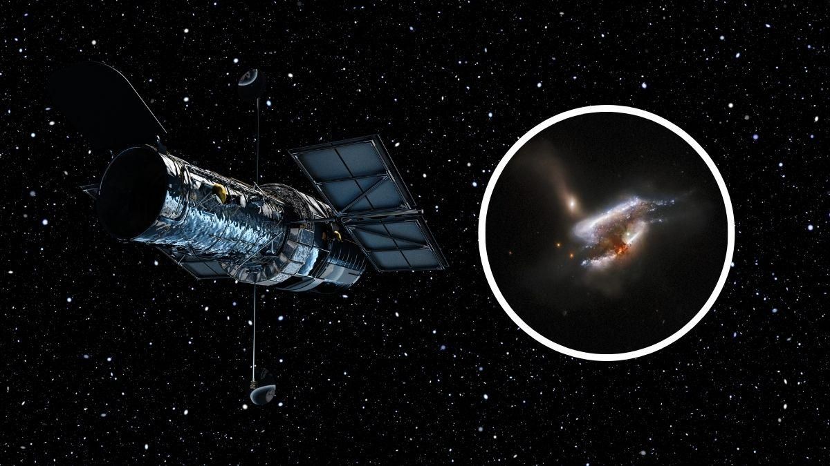 Фото дня: "Габбл" зафиксировал фантастическое слияние трех галактик