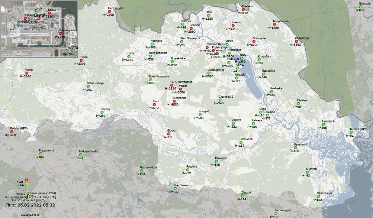 Ситуація на ЧАЕС: коливання показників у зоні відчуження пов'язують з рухом ворожої техніки - Київ