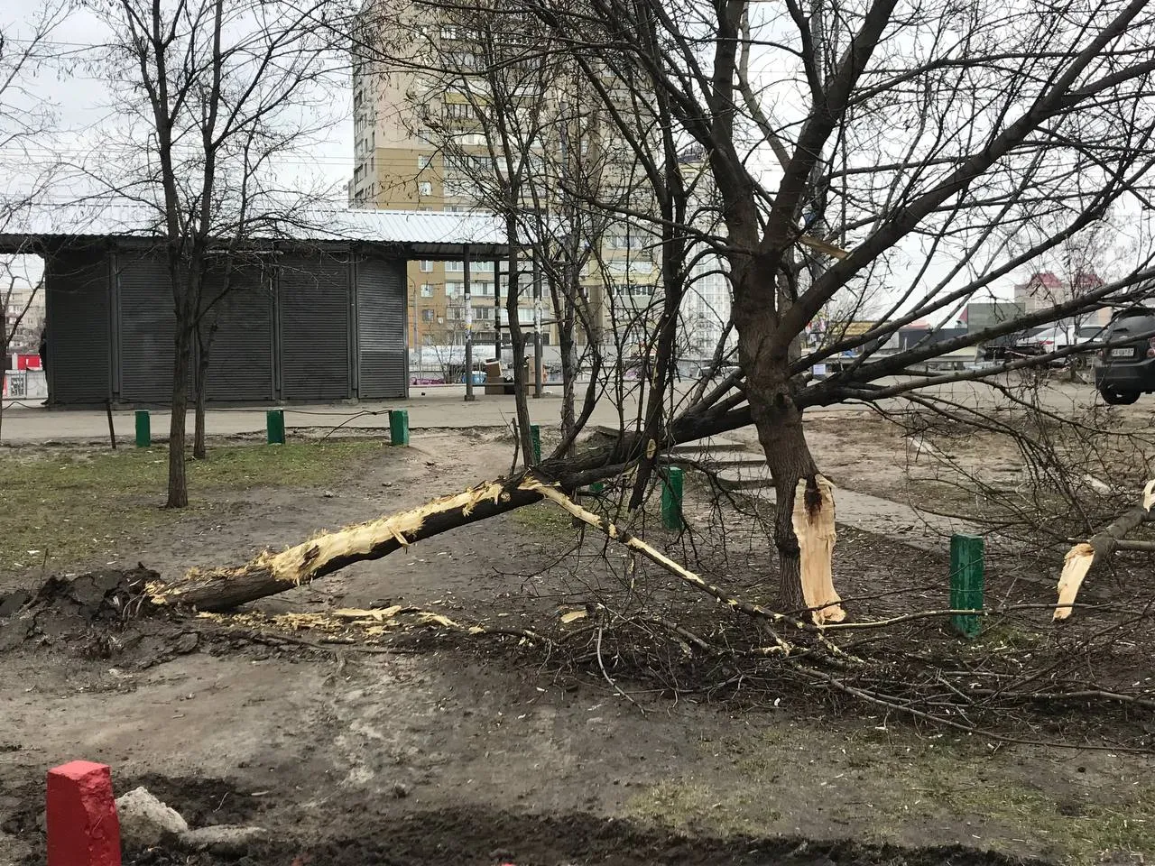 Наслідки від диверсантів у Києві