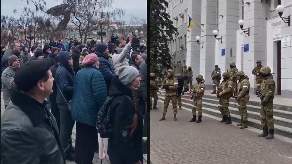 "Нах*й": безстрашні мешканці Бердянська посилають озброєних окупантів – відеофакт - 24 Канал