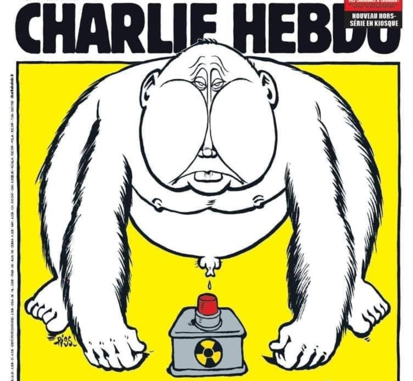 Путин обезьяна, которая мочится на красную ядерную кнопку: обложка журнала Charlie Hebdo - 24 Канал