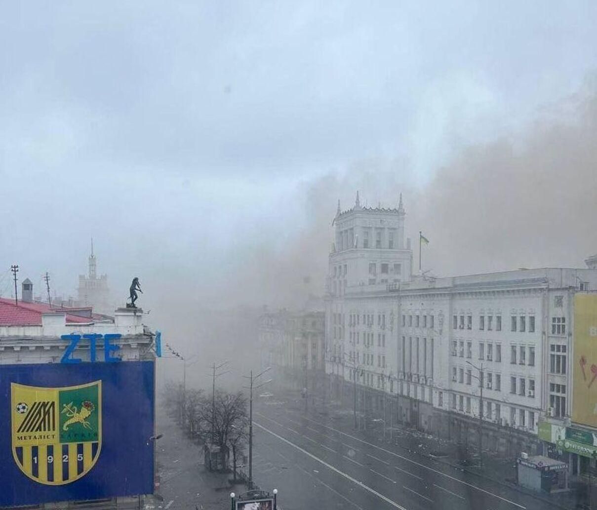 В Харькове крылатая ракета попала в здание горсовета