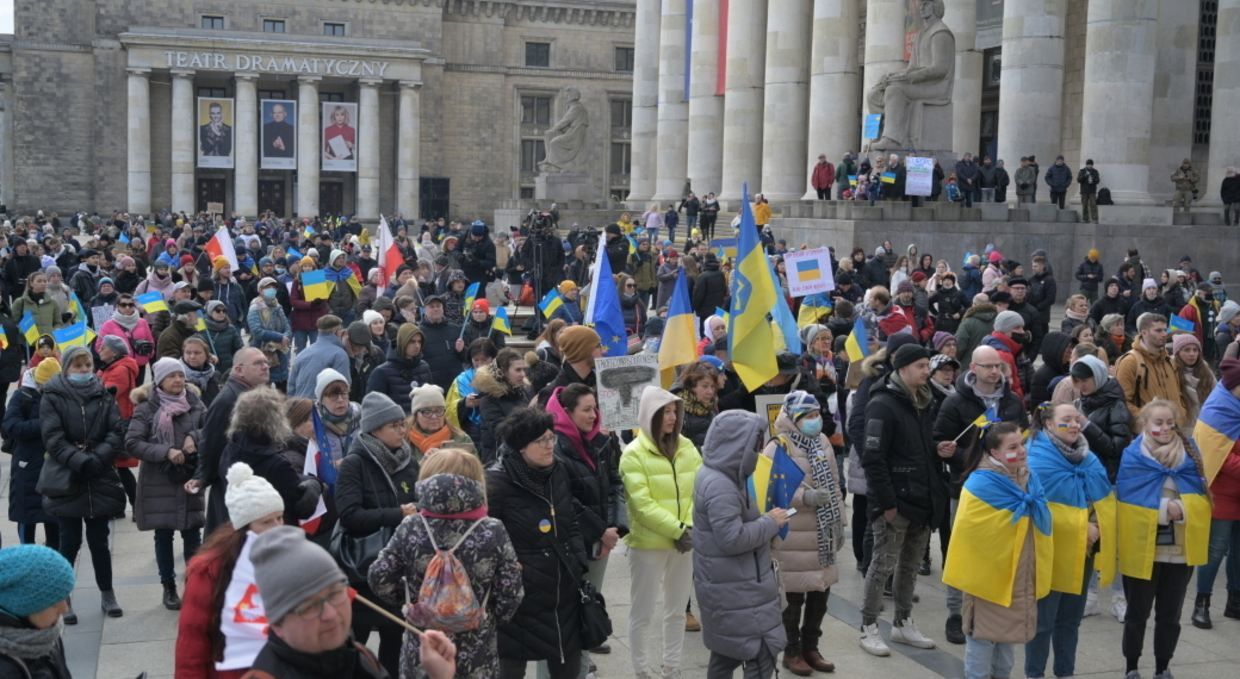 В Варшаве прошел митинг с требованием закрыть небо над Украиной