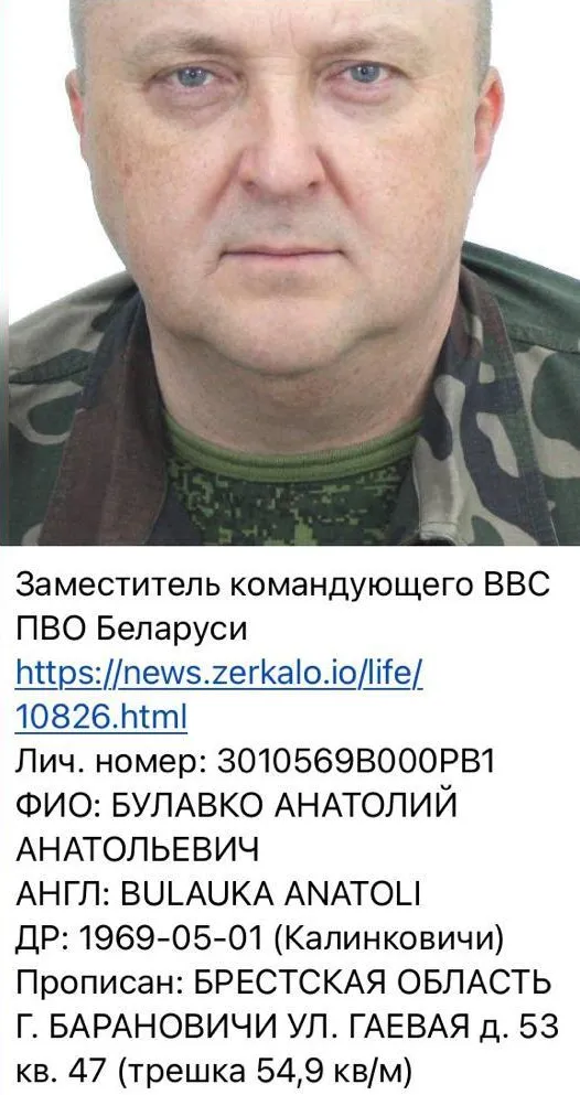 данные беларусских военных, которые участвуют в бомбардировке Украины данные беларусских военных, которые участвуют в бомбардировке Украины