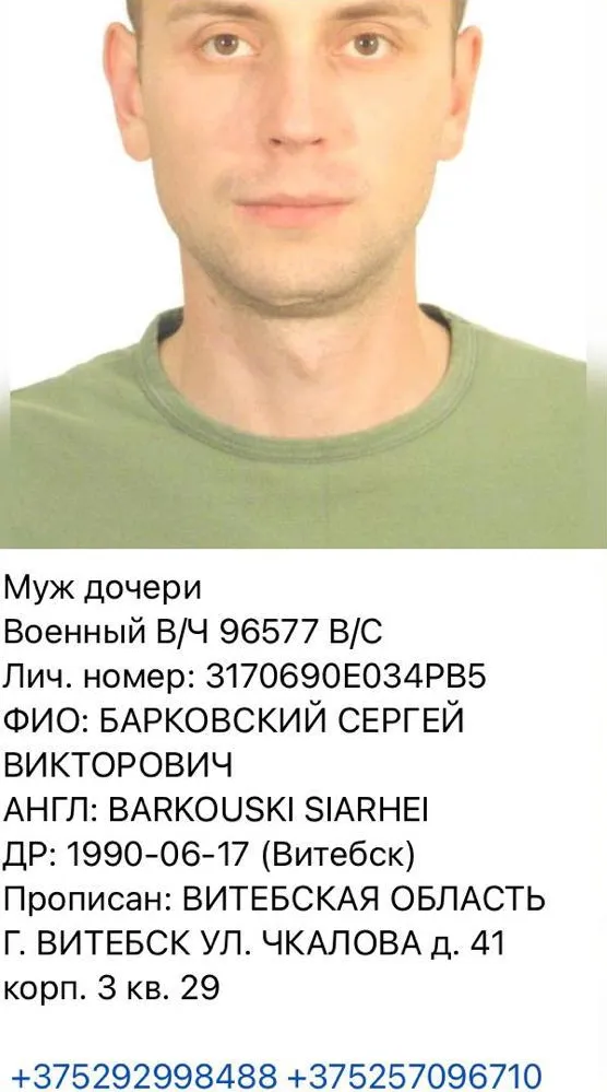 данные беларусских военных, которые участвуют в бомбардировке Украины данные беларусских военных, которые участвуют в бомбардировке Украины