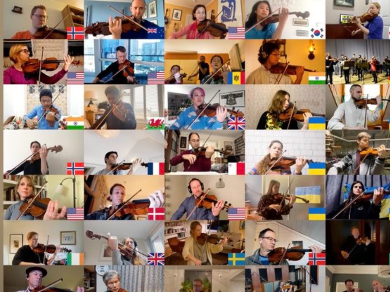 Почти 100 скрипачей из 29 стран выполнили "Щедрик" в поддержку Украины Почти 100 скрипачей из 29 стран выполнили "Щедрик" в поддержку Украины