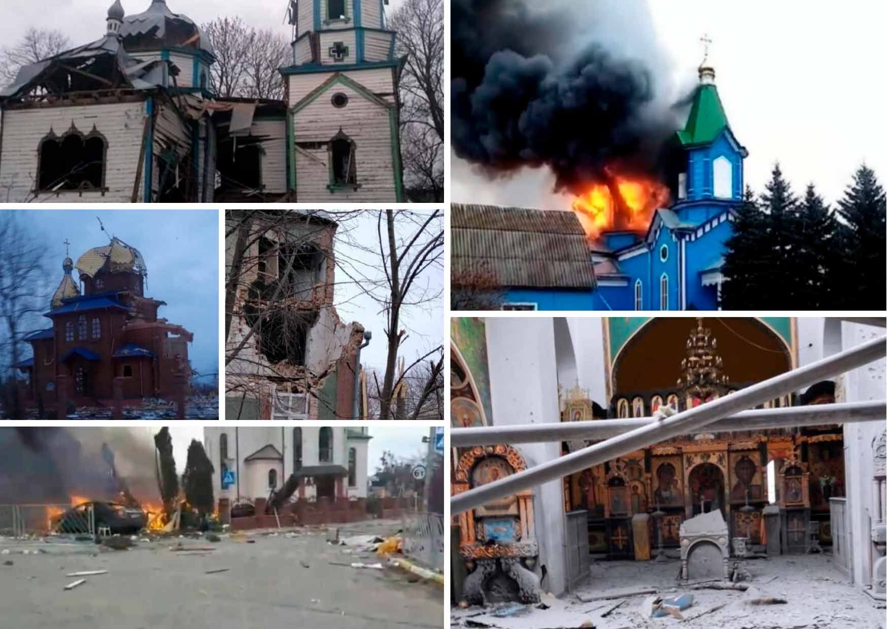 Российские оккупанты уничтожили в Украине по меньшей мере 28 церквей, мечетей и синагог