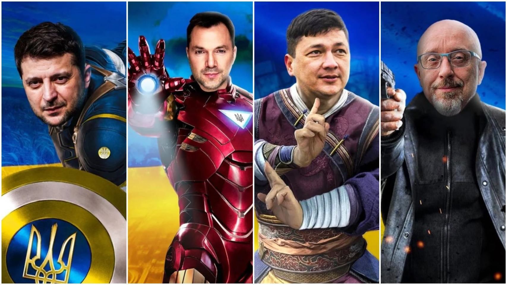 Як виглядають Зеленський, Арестович, Кім у всесвіті Marvel: супергеройські фото