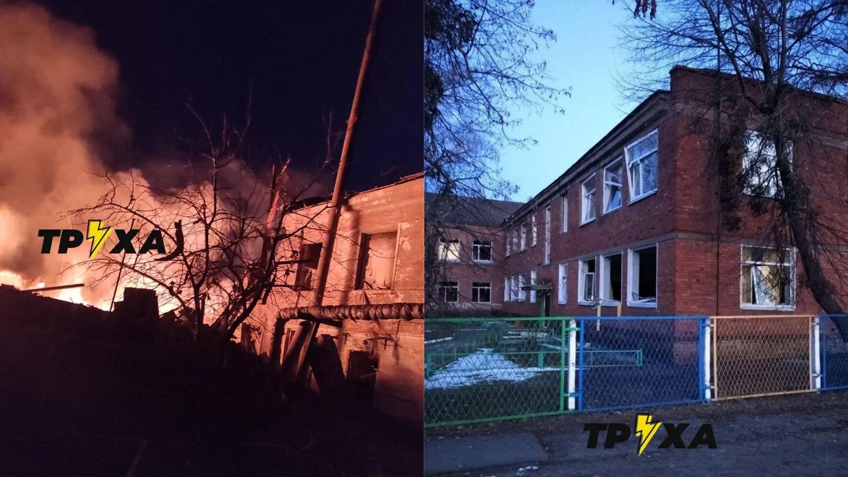 Школа у Мерефі після атаки окупантів Школа у Мерефі після атаки окупантів