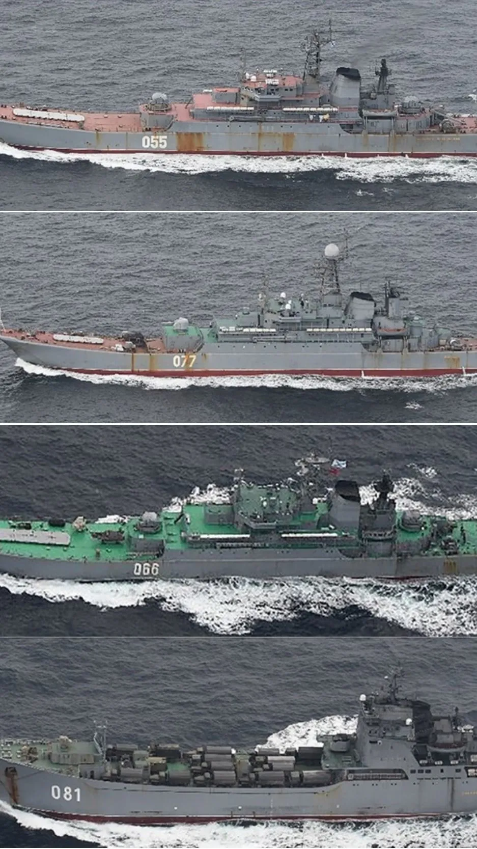 Російські кораблі у водах Японії