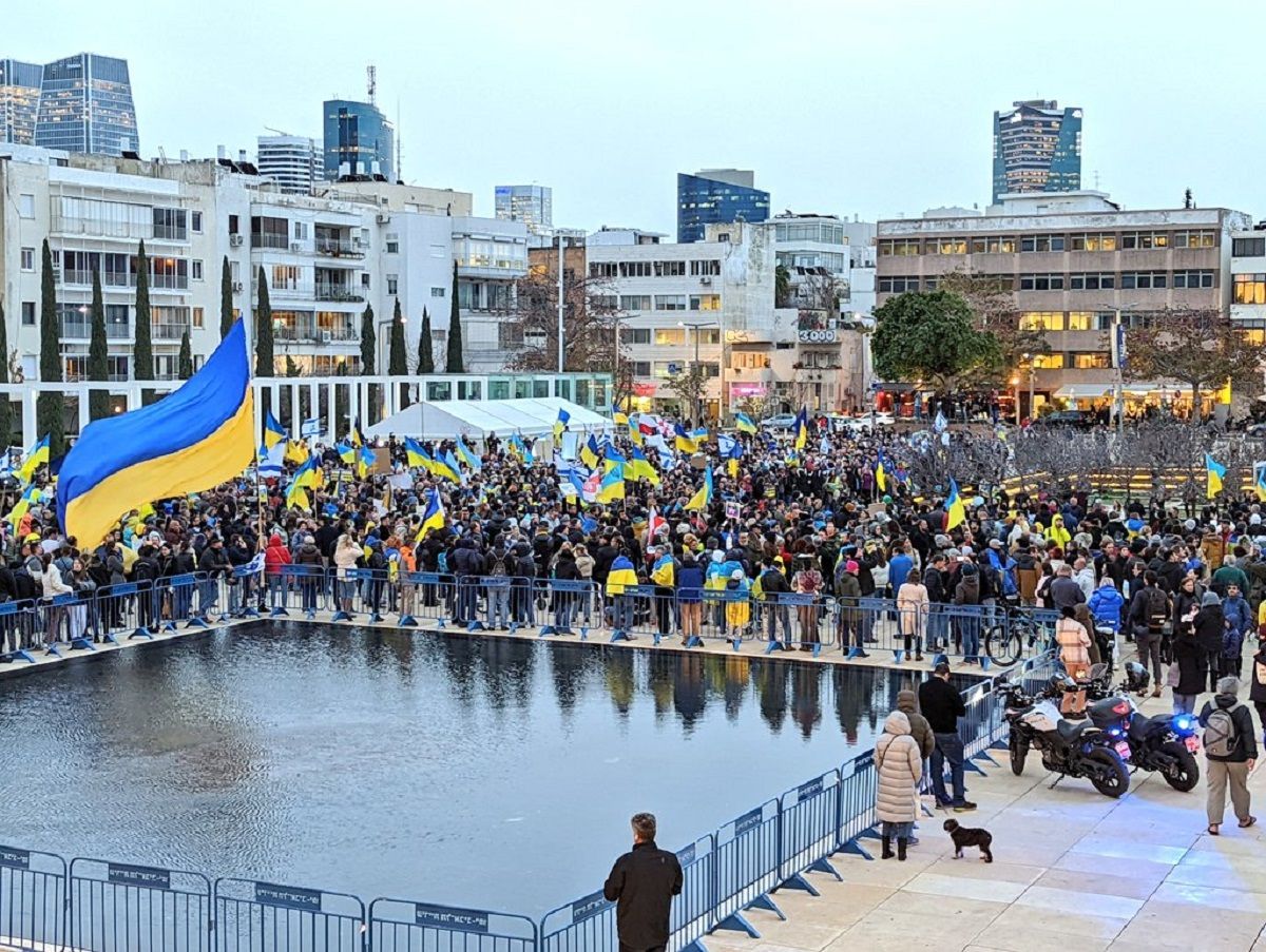 У день виступу Зеленського у Тель-Авіві зібрався великий мітинг на підтримку України - 24 Канал