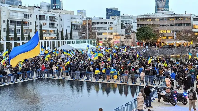 У день виступу Зеленського у Тель-Авіві зібрався великий мітинг на підтримку України - 24 Канал