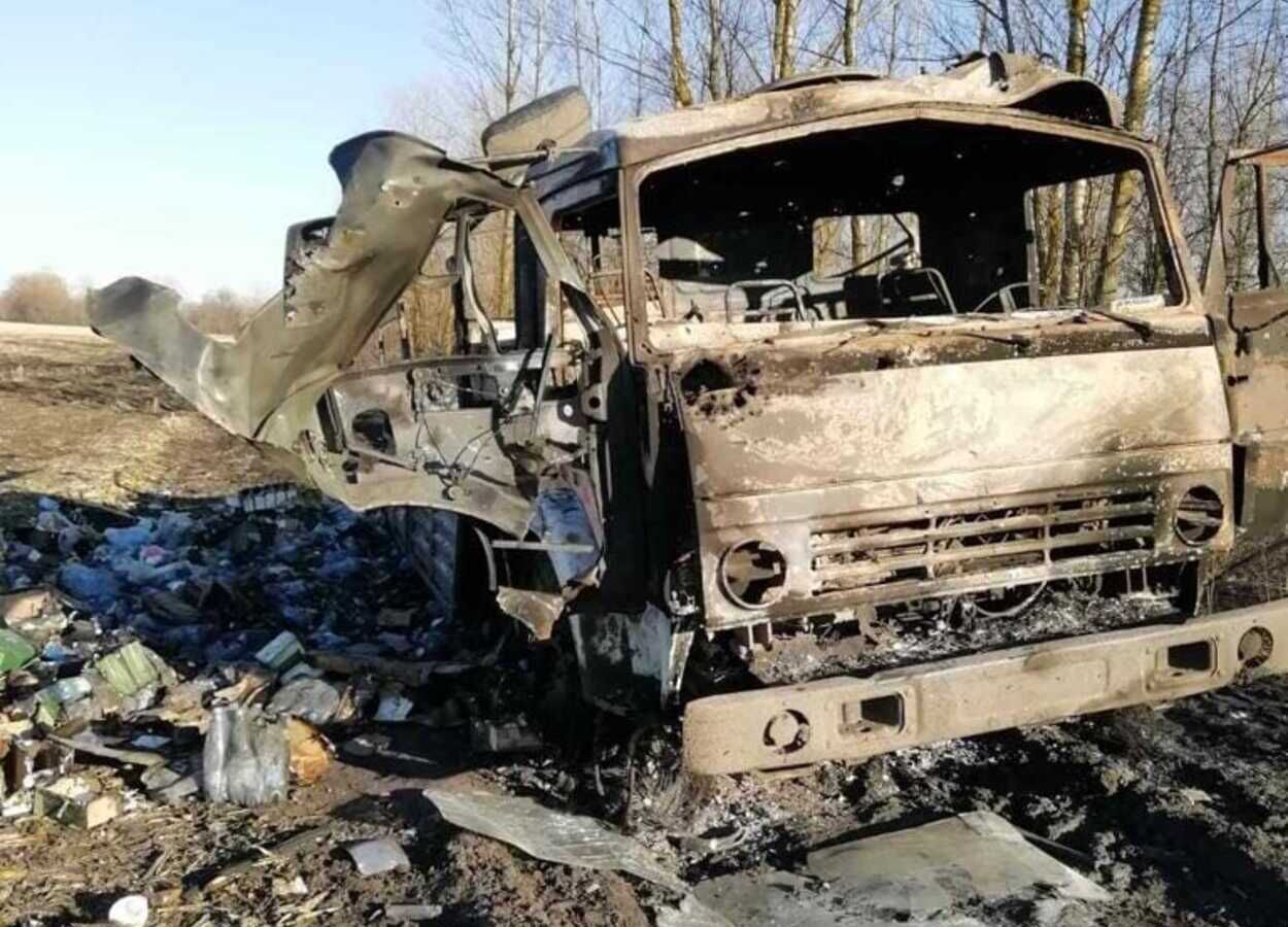 ЗСУ на Чернігівщині знищили транспорт окупантів із провіантом та боєприпасами - 24 Канал